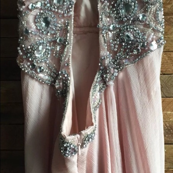 Pre-owned Mignon 100% silk blush colored dress - Picture 2 of 8